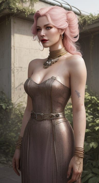 Retro-Futurist Beauty in Vintage Glamour