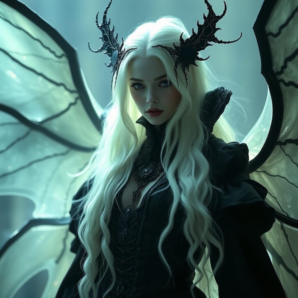 Avant-Garde Female Mage with Architectural Clothing