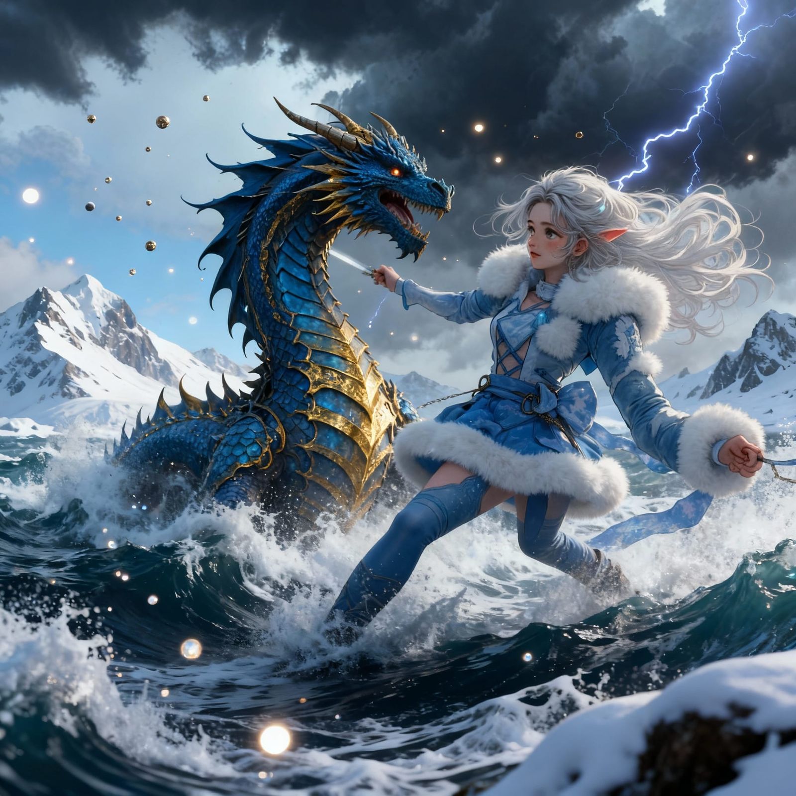 Epic Battle: Woman Fights Fearsome Dragon