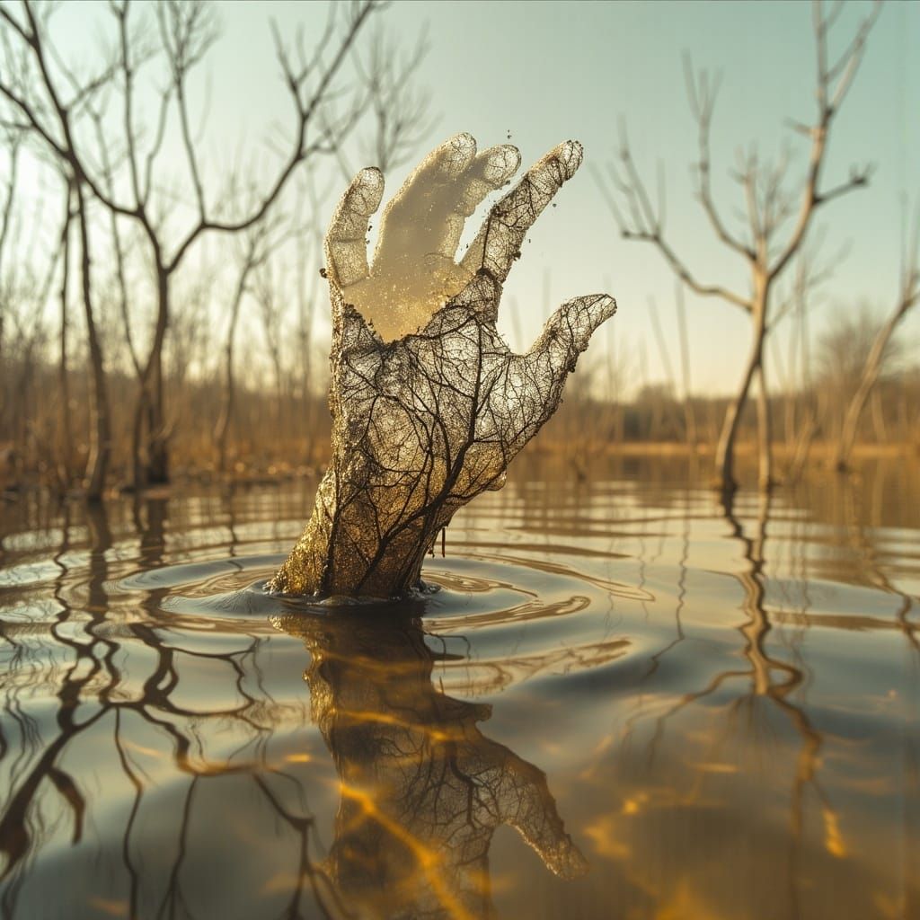 Surreal Double Exposure Photography of Disembodied Hand and...