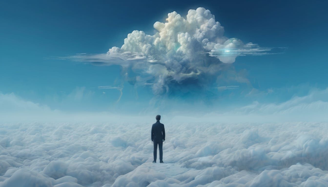 Dreamer's Ethereal Realm in Vibrant Surrealism