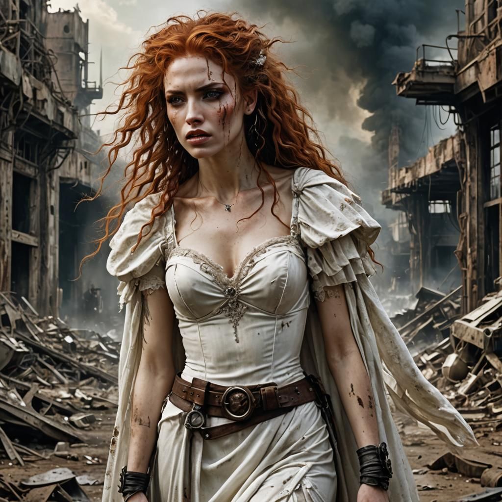 Post-Apocalyptic Bride: A Luis Royo-Inspired Portrait