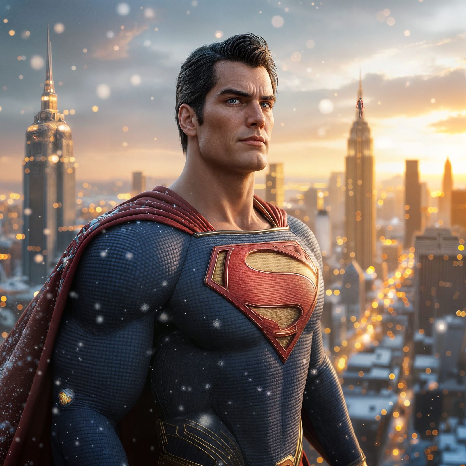 Superman Reigns Over Christmas Metropolis in Hyper-Realistic...