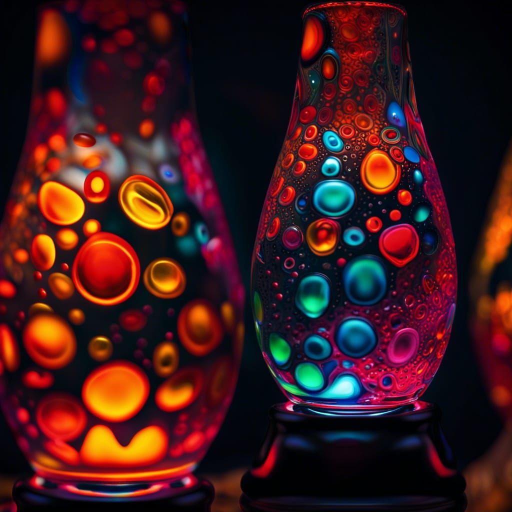 Colorful Wax Forms Hypnotic Patterns in Lava Lamp