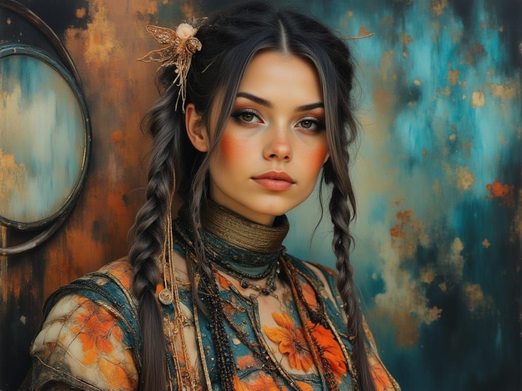 Steampunk Submarine Officer with Crochet Braids