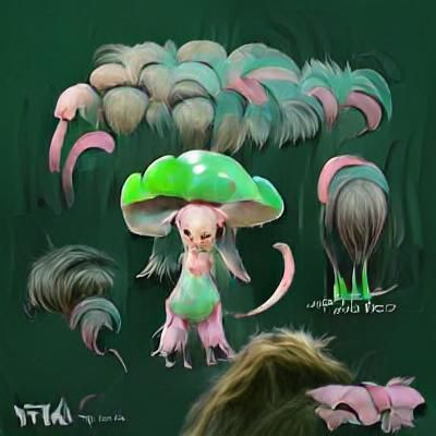 Pastel Mushroom Creature Concept Art