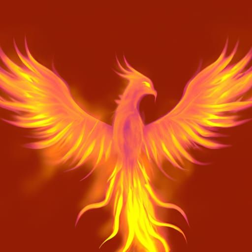 Stylized Phoenix Rises: An AI Interpretation