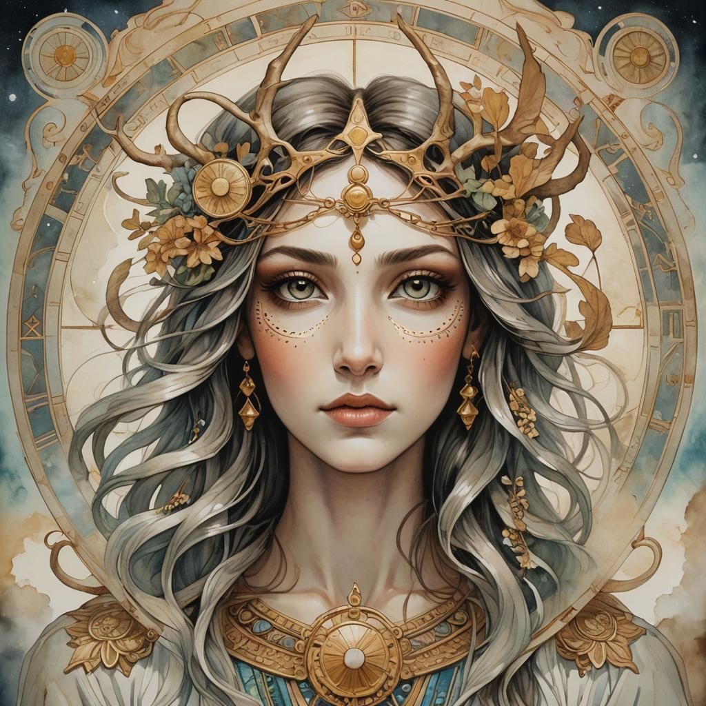 Doe-Eyed Libra Woman: Air Element Portrait
