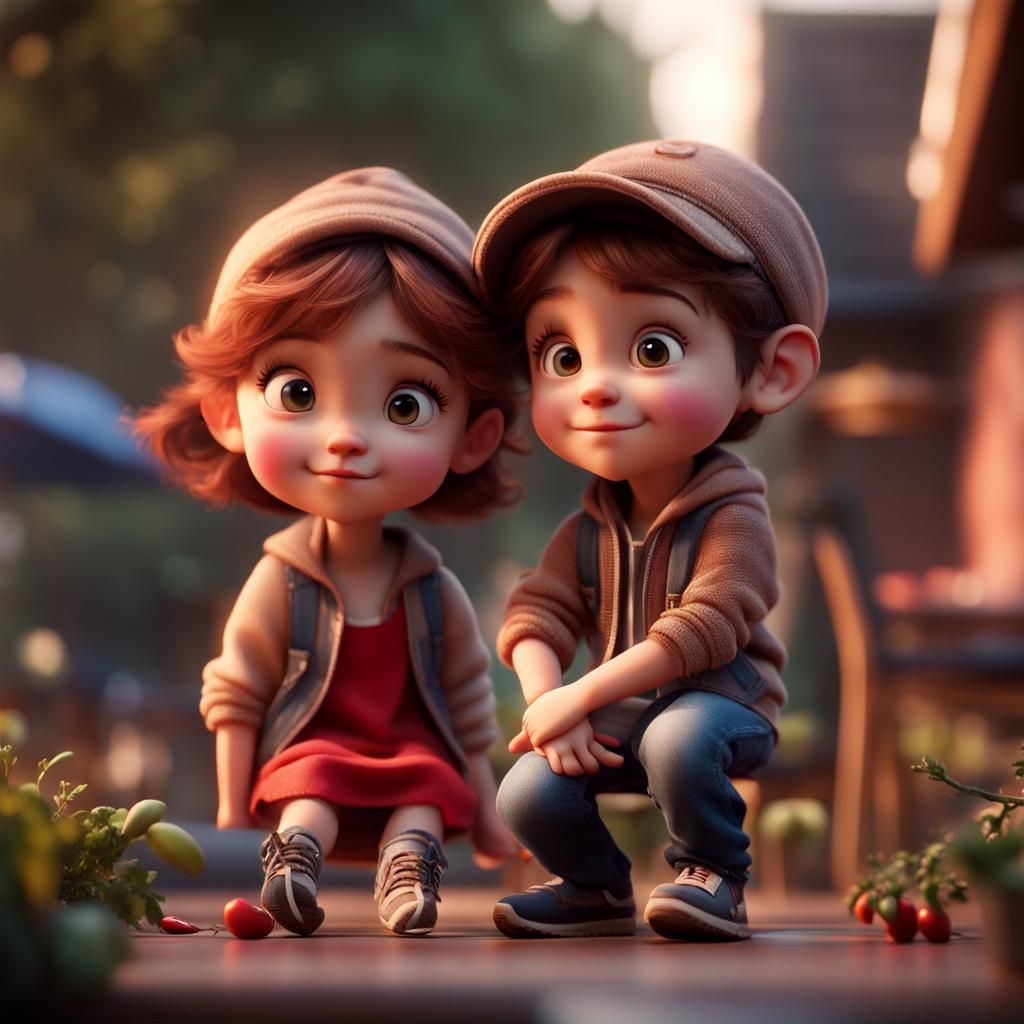 Disney Pixar Style Miniature Children in Unreal Engine