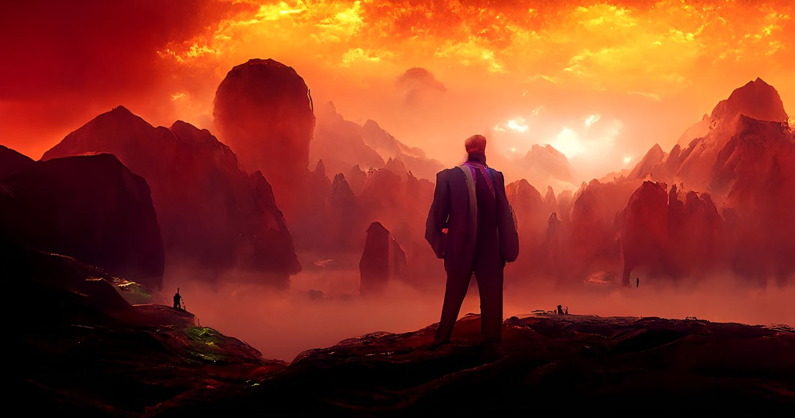 Mysterious Valley: A Surreal Matte Painting