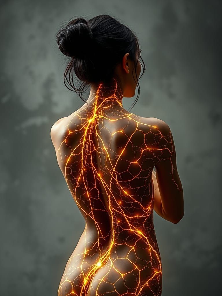 Woman with Golden Veins: Concept Art