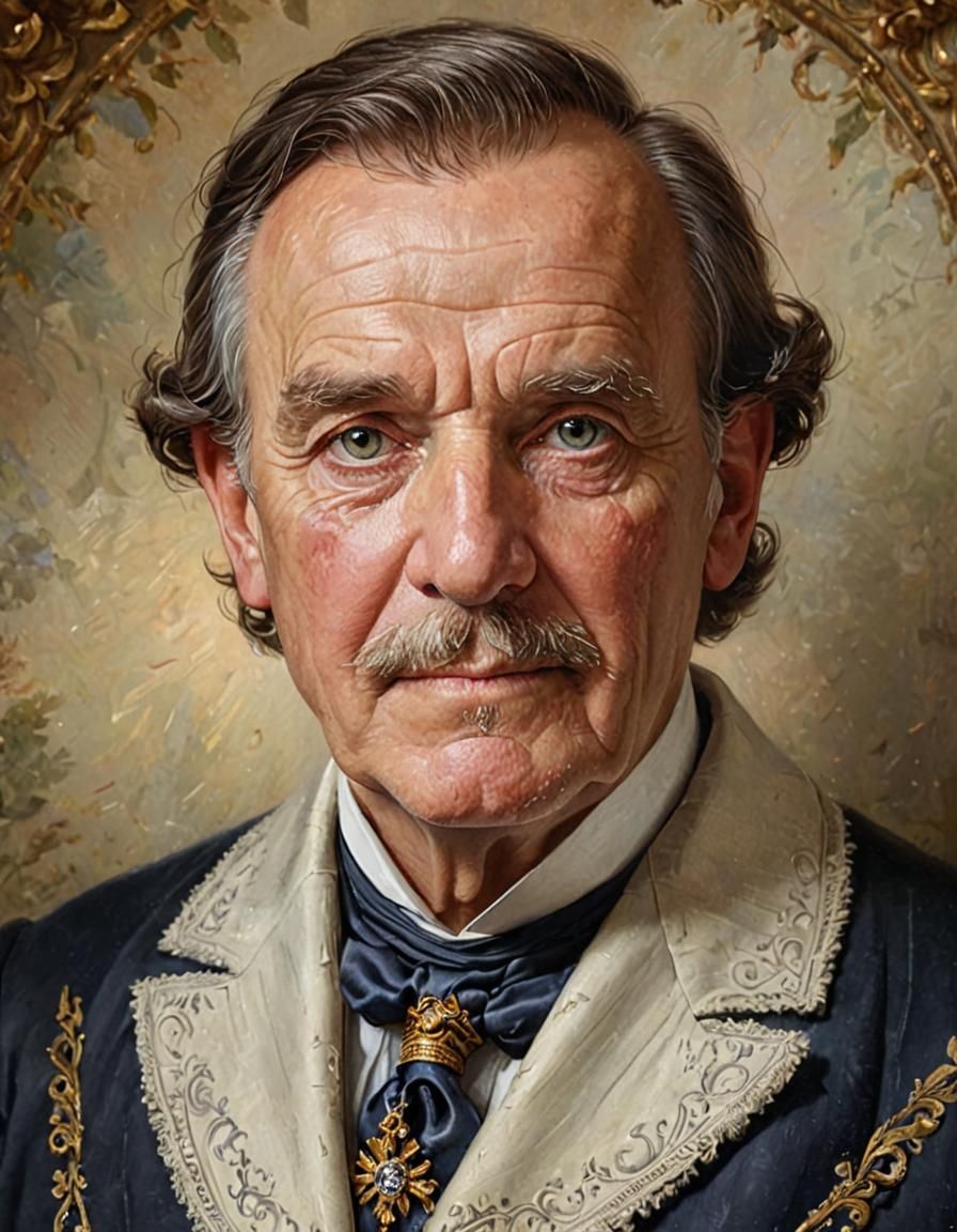 Refined 19th Century Gentleman Portrait in Luminist Style