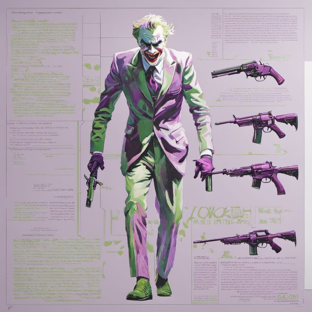 The Joker's Wrath in Impressionistic Style