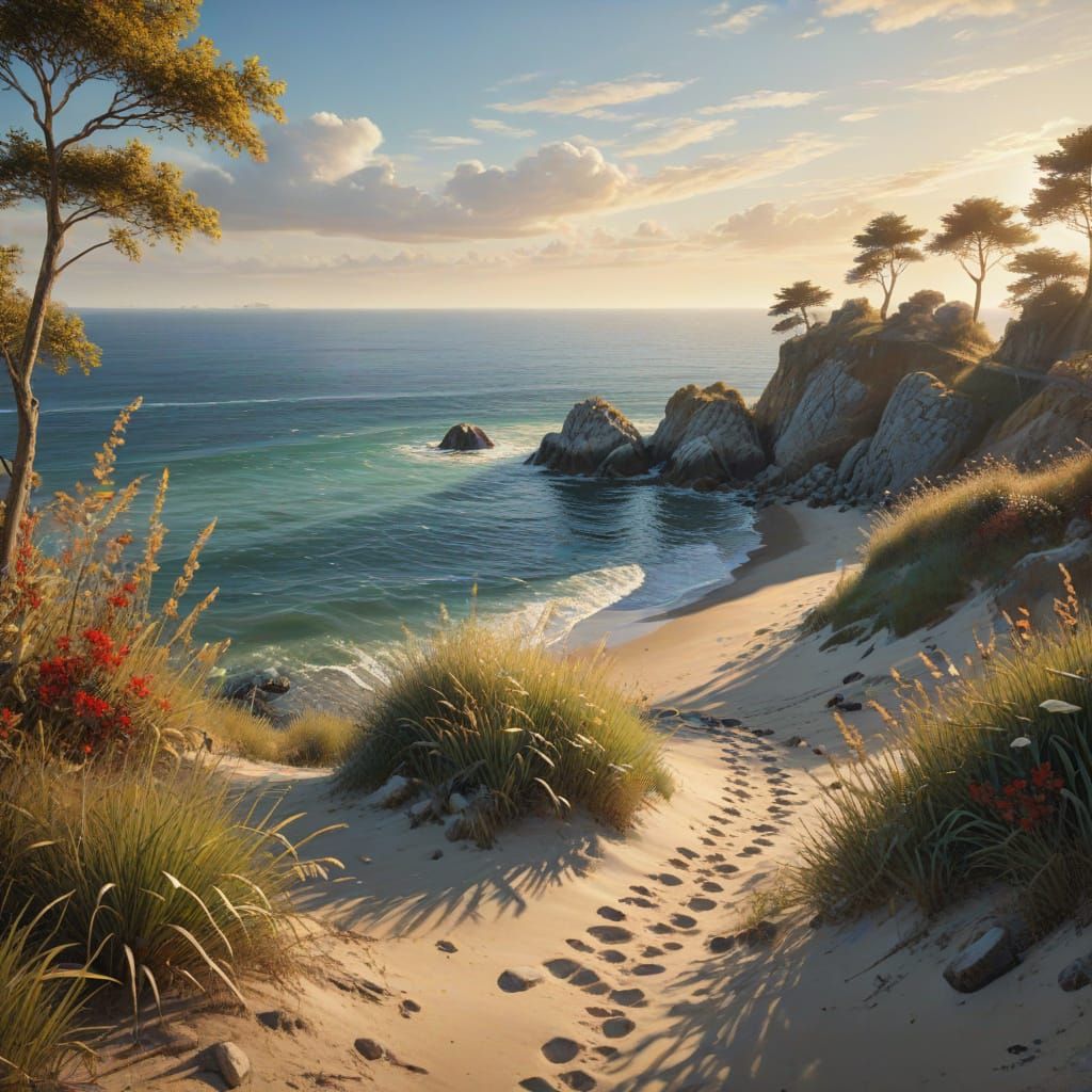 Serene Tropical Lagoon at Sunset