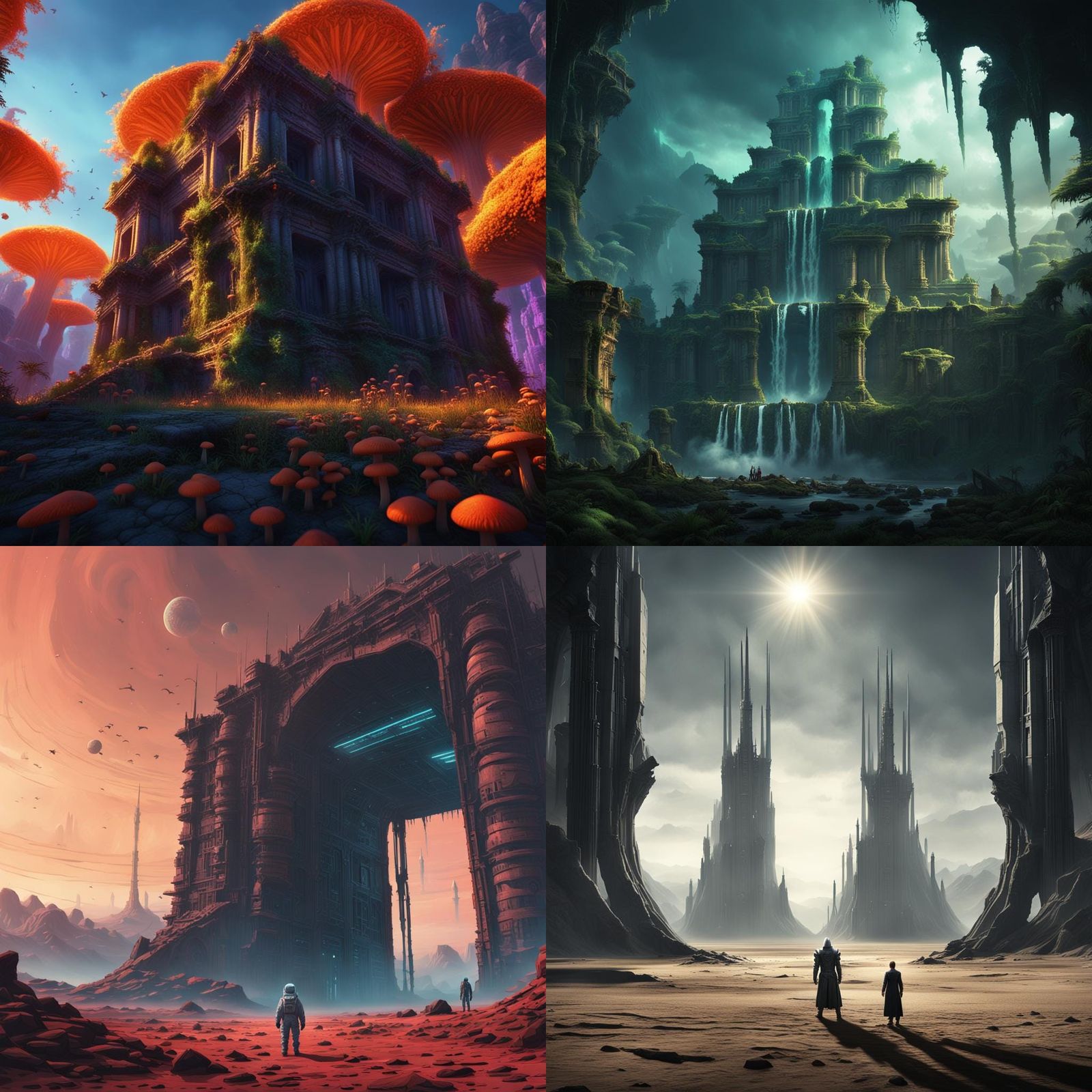 Epic Cinematic Megalopolis in Decay