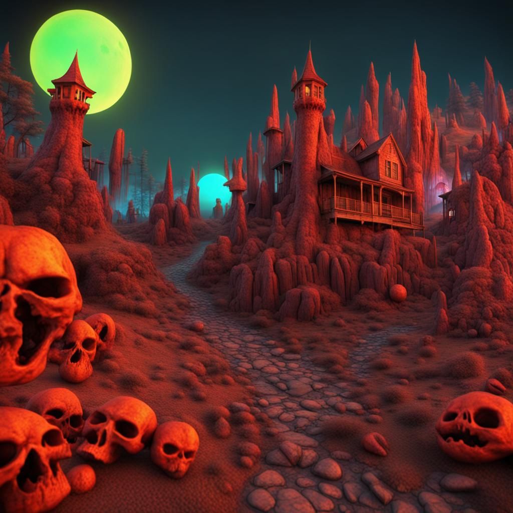 Landscape of horror land