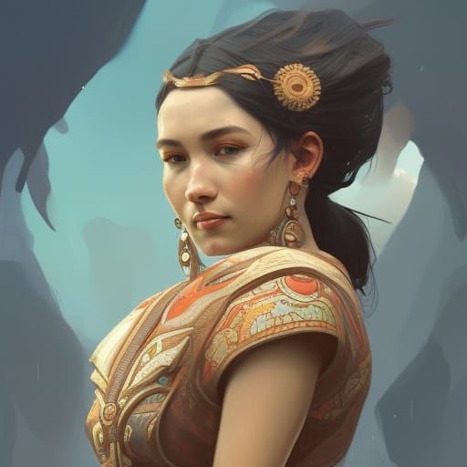 Detailed Elephant-Human Hybrid Portrait