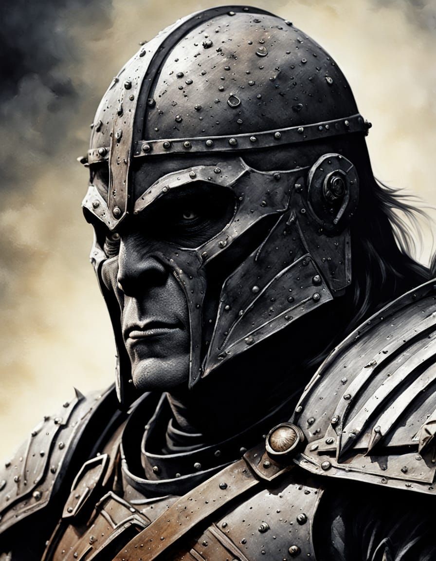 Orc Bandit Portrait in OSR Fantasy Art Style