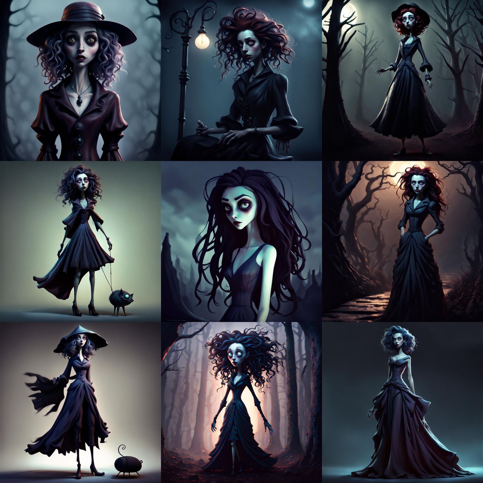 Tim Burton Style Female Character in Twilight