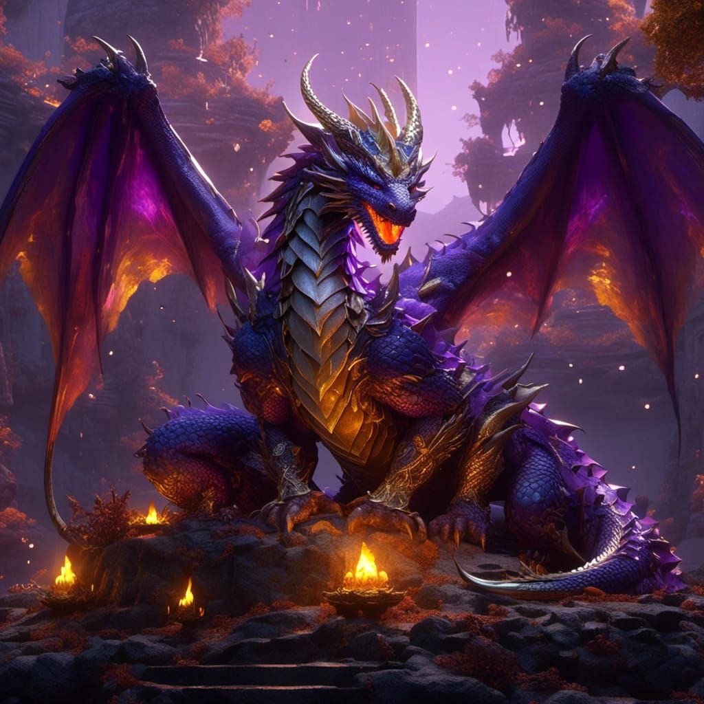 Dragon King Resting: Dark Fantasy Concept Art
