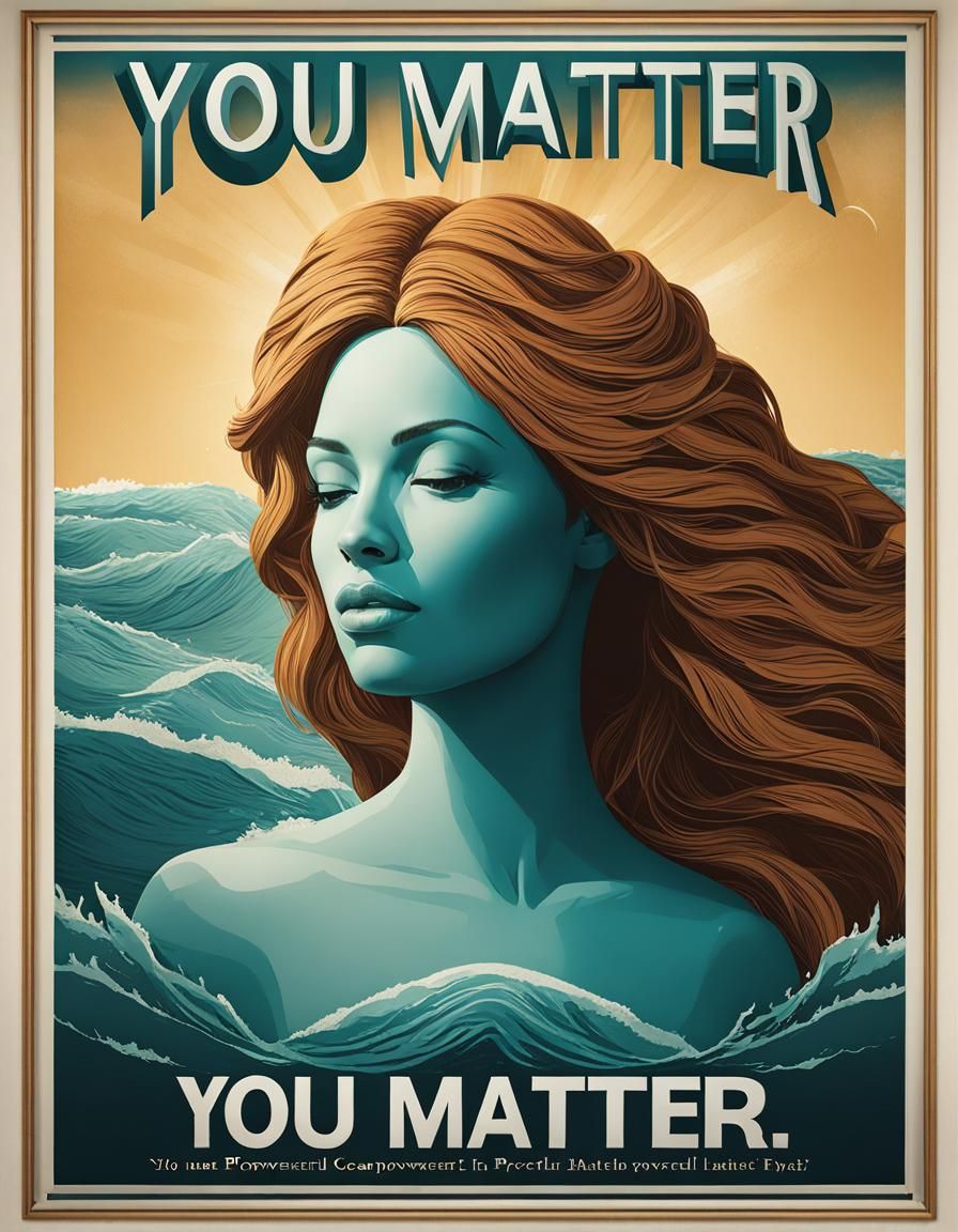 Empowering Ocean Woman Poster: You Matter
