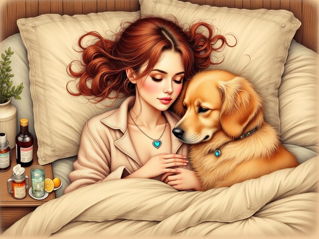 Woman in Elegant Hyperreal Style Wears a Vibrant Sapphire Ne...