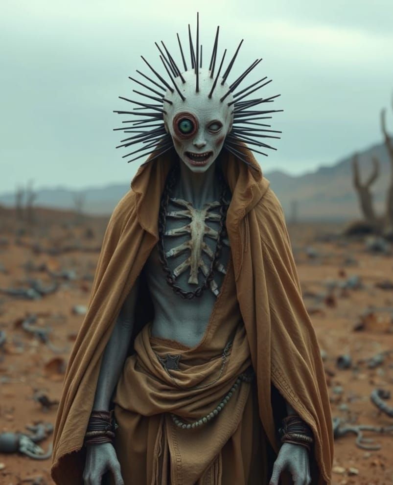 Despair Demon in Blighted Landscape