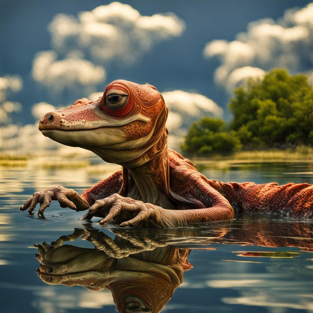 Photorealistic Aliens in Exotic Fashion: Detailed Portrait