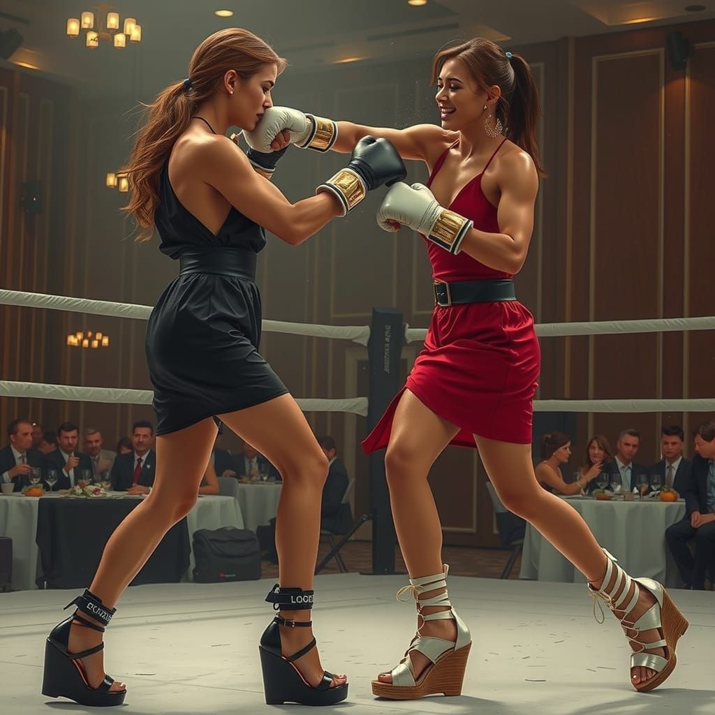 Female Boxer Delivers Devastating Knockout Punch in Boxing M...