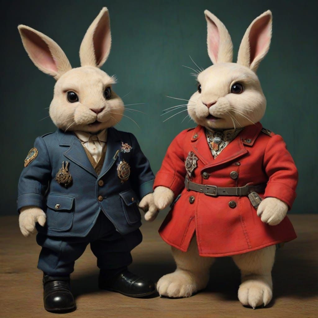 Future Hydromech Rabbit in Evil Stuffed Animal Style