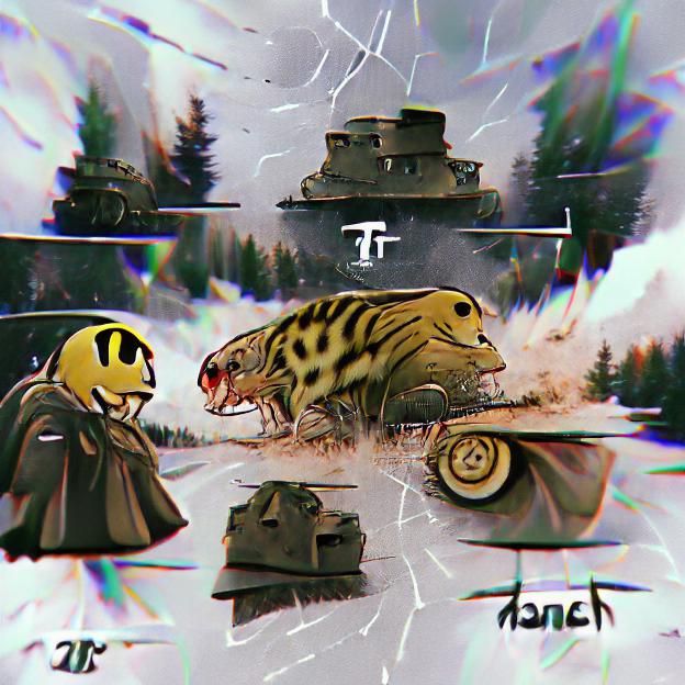T34/76 vs Tiger Tank Digital Illustration