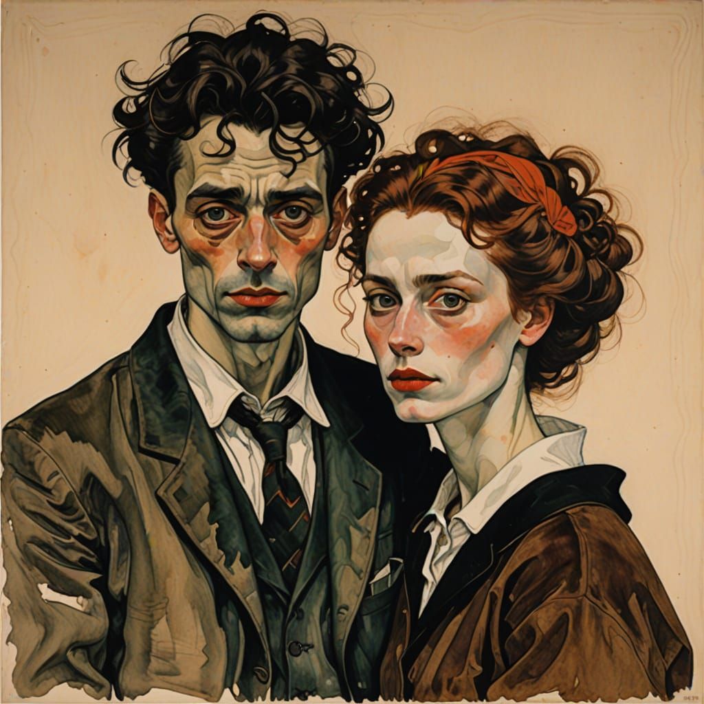 Expressive Life in the Style of Egon Schiele