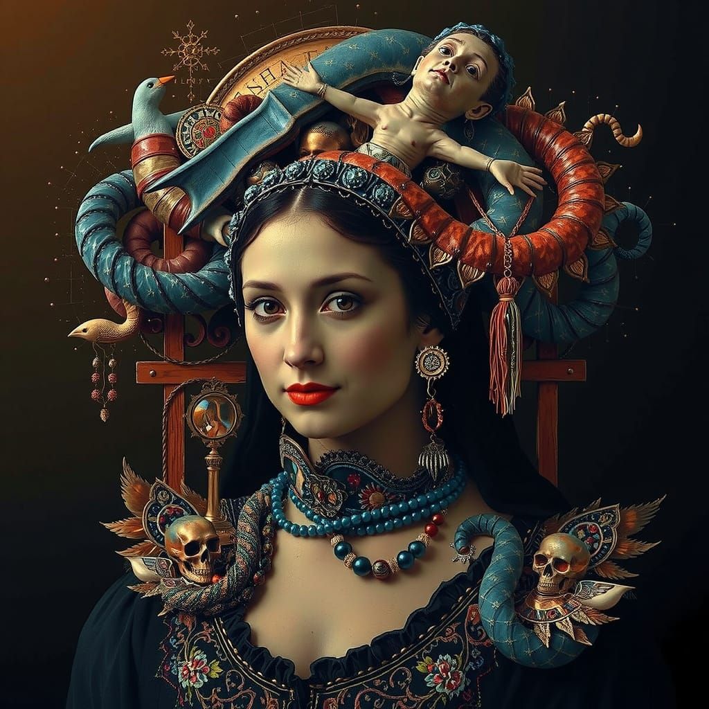 Surrealistic Daliesque Mona Lisa Portrait