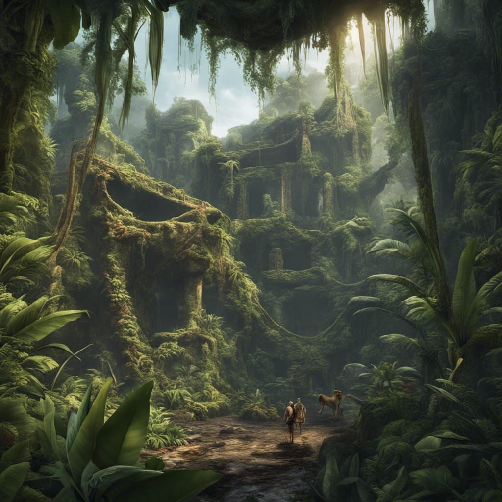 Lush Rainforest Envelops Ancient Incan Ruins