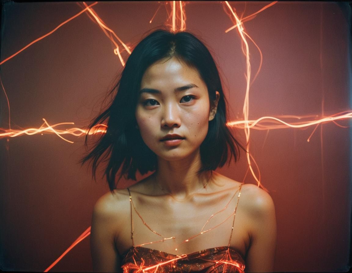 Asian Girl in Red Light: Intentional Camera Movement and Gil...