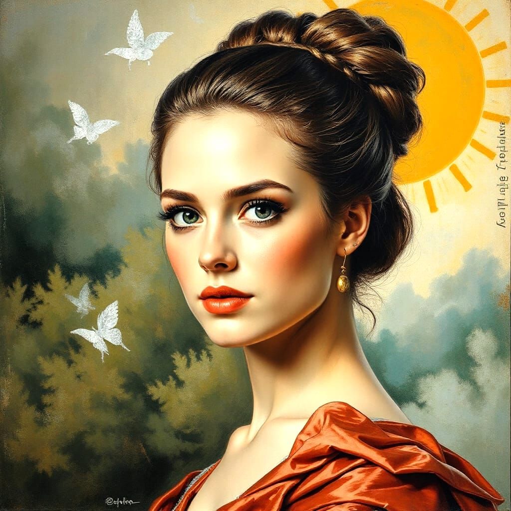 Exquisite Painting with Bright Colors and Masterful Detail