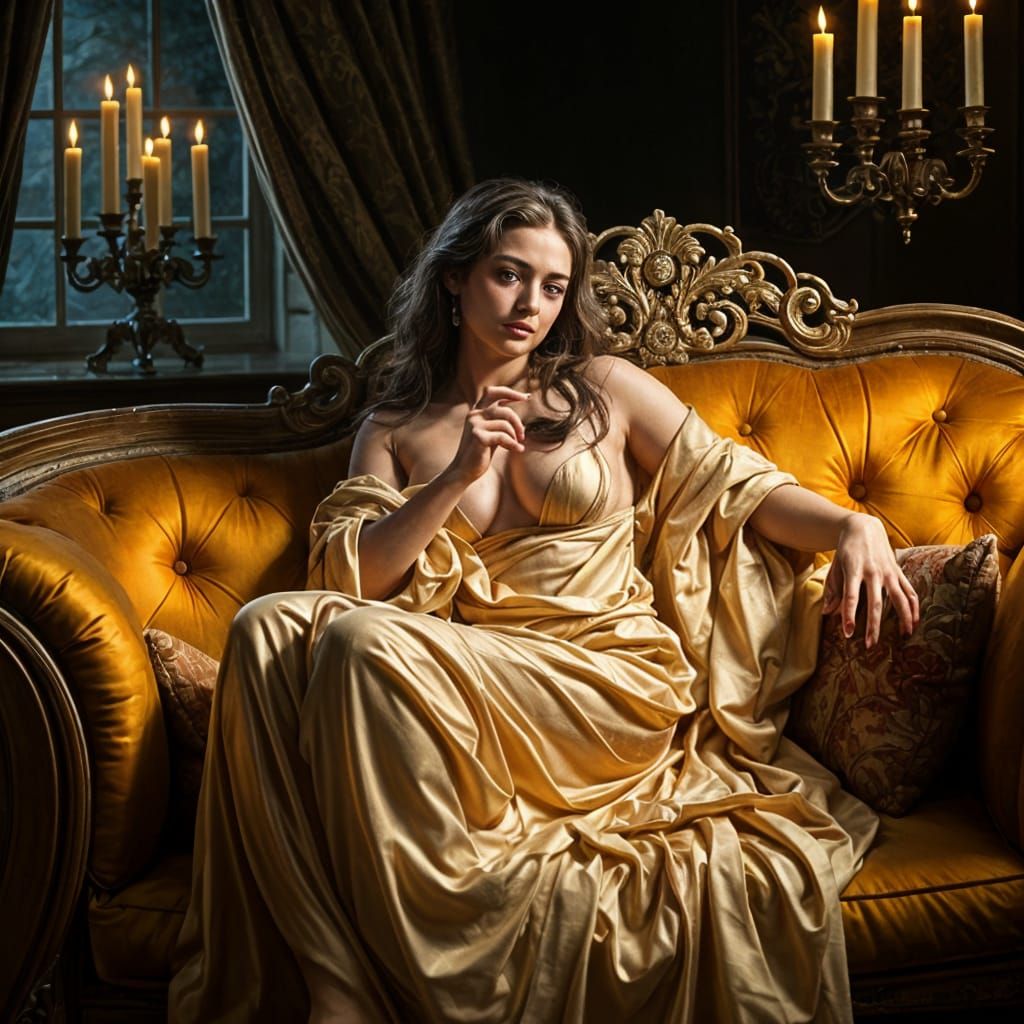 Aphrodite in Golden Luxury