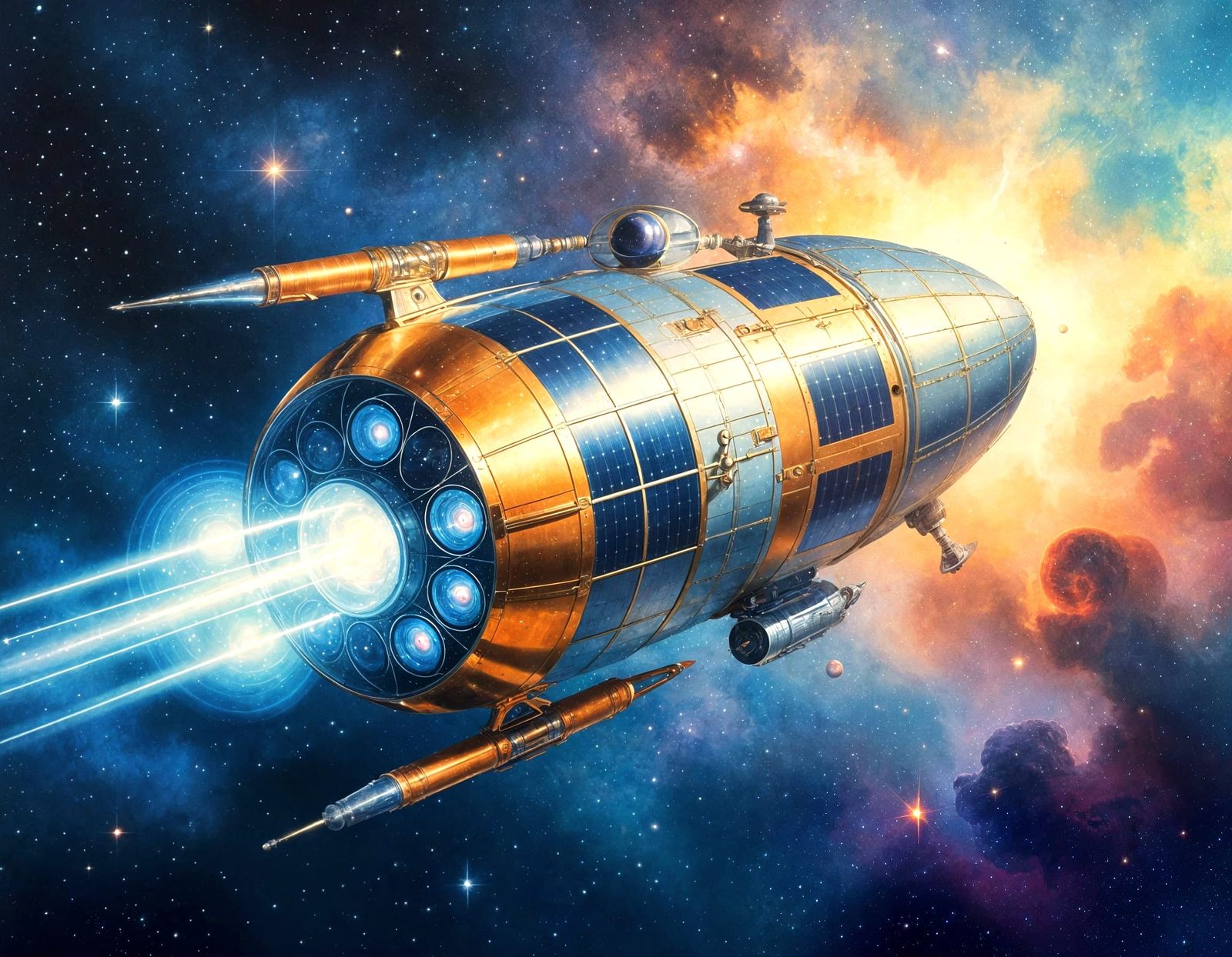 Retro 1950s Rocket Ship