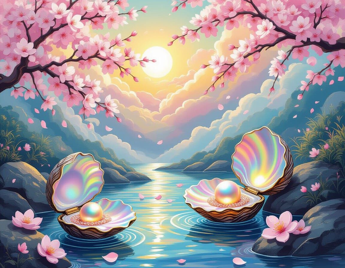 Surreal Rainbow Clouds and Wisdom Pearls