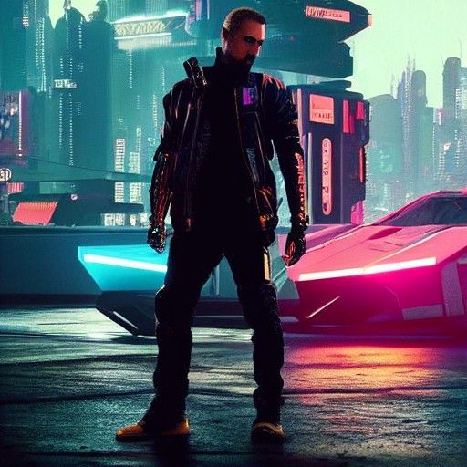 Cyberpunk Robot Dystopia: Neon Future