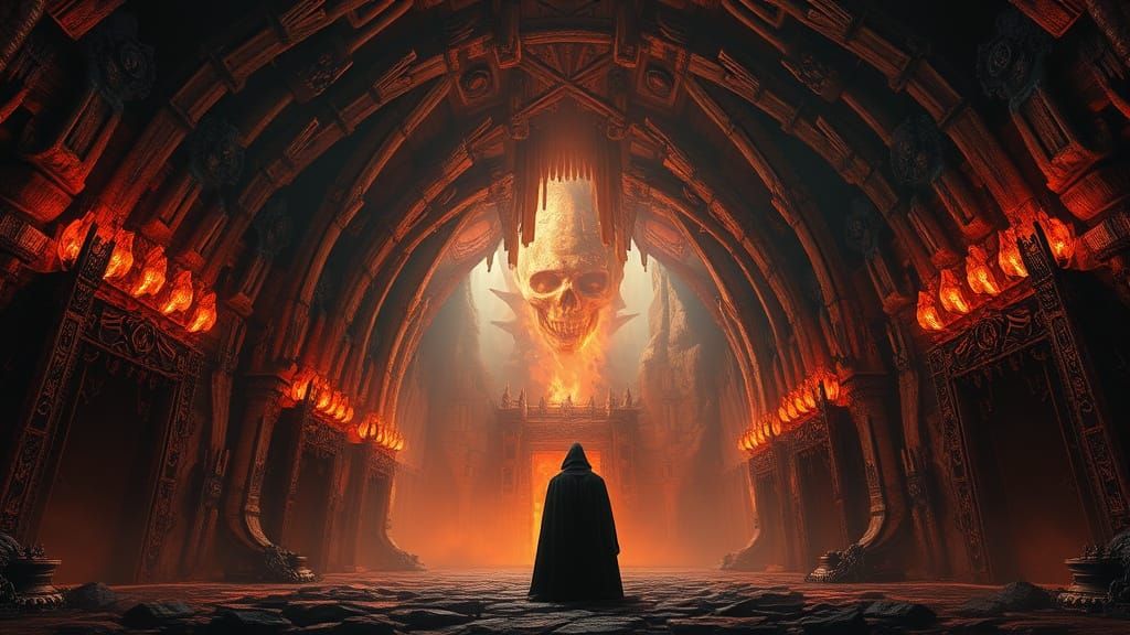 Colossal Cavern of Terror in Diablo IV Style