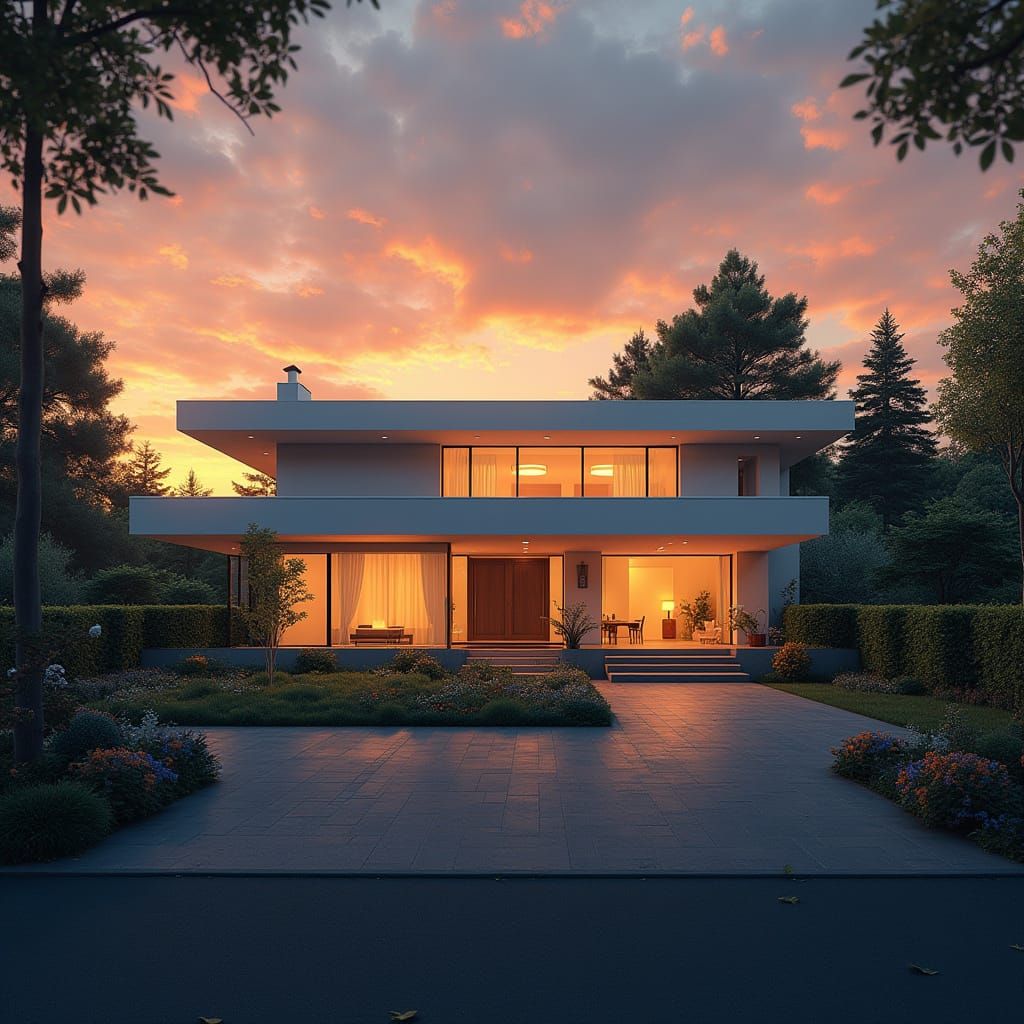 Modern Futuristic House with IoT Automation in a Whimsical S...