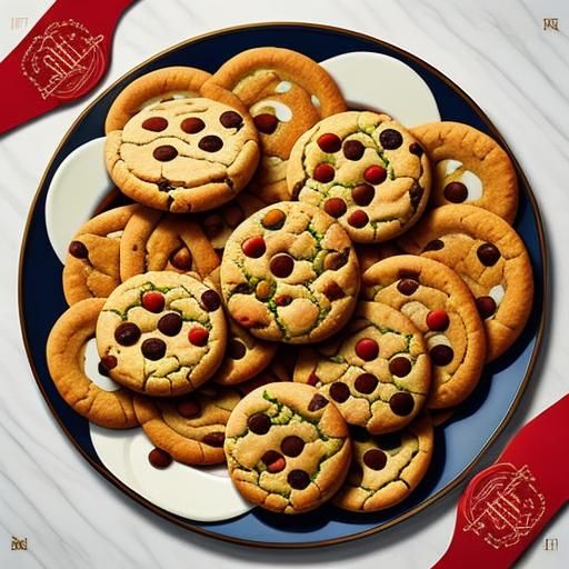 Delicious Plate of Cookies in a Winter Wonderland
