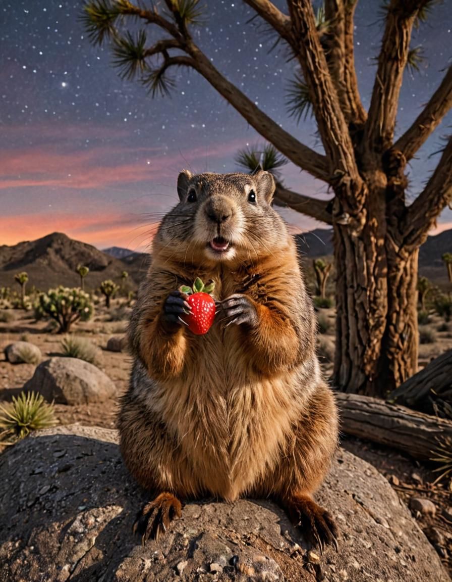 Groundhog's Solar Eclipse Strawberry Feast