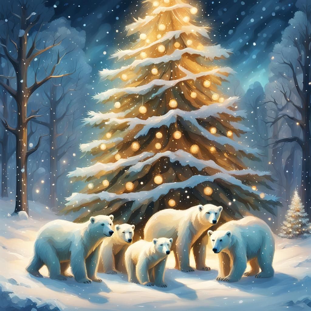 Cozy Polar Bear Christmas: A Festive Winter Wonderland