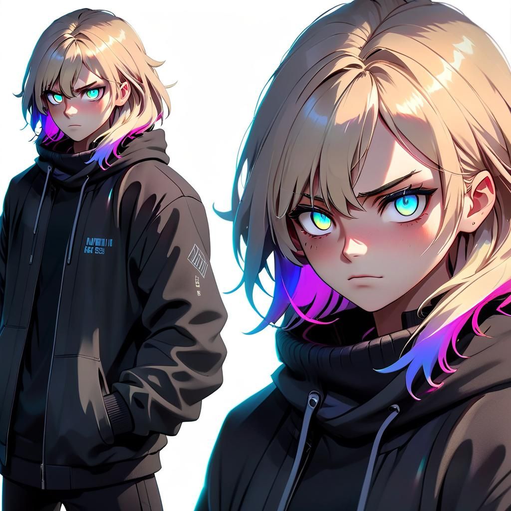 Expressive Anime Portrait with Vibrant Colors
