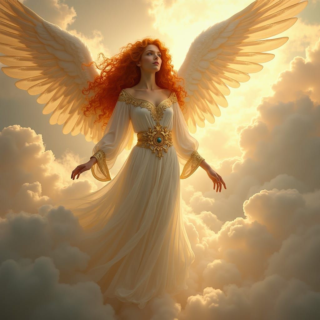 Angelic Female in Whimsical, Golden Light