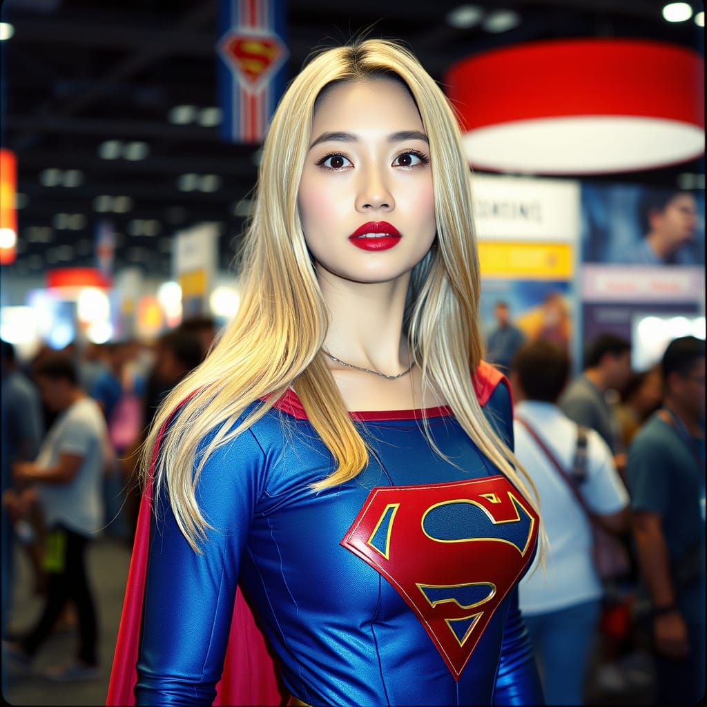 Supergirl Cosplay at Comic Con in Cinematic Style