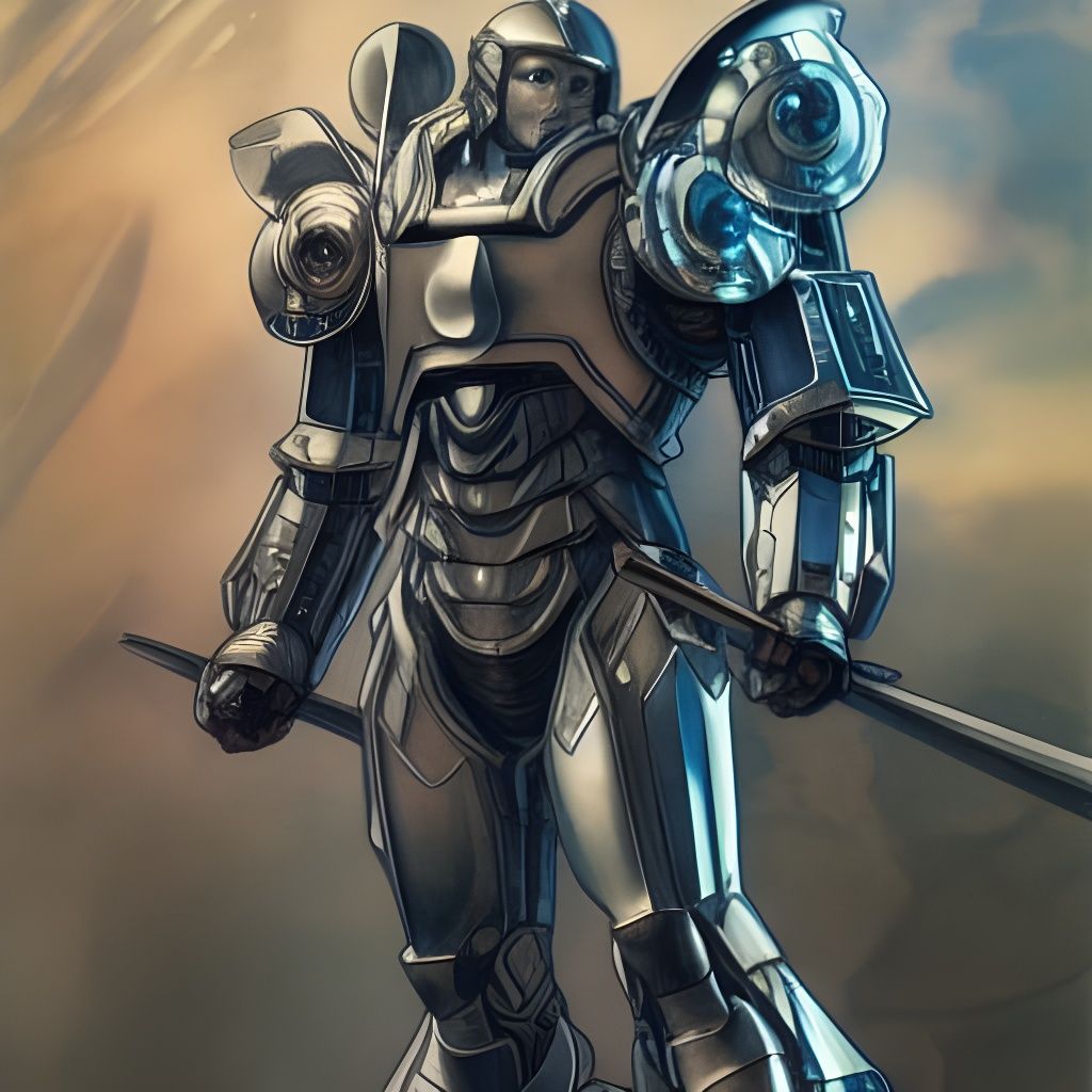 Hyper-Realistic Gladiator Mecha: Rom Spaceknight