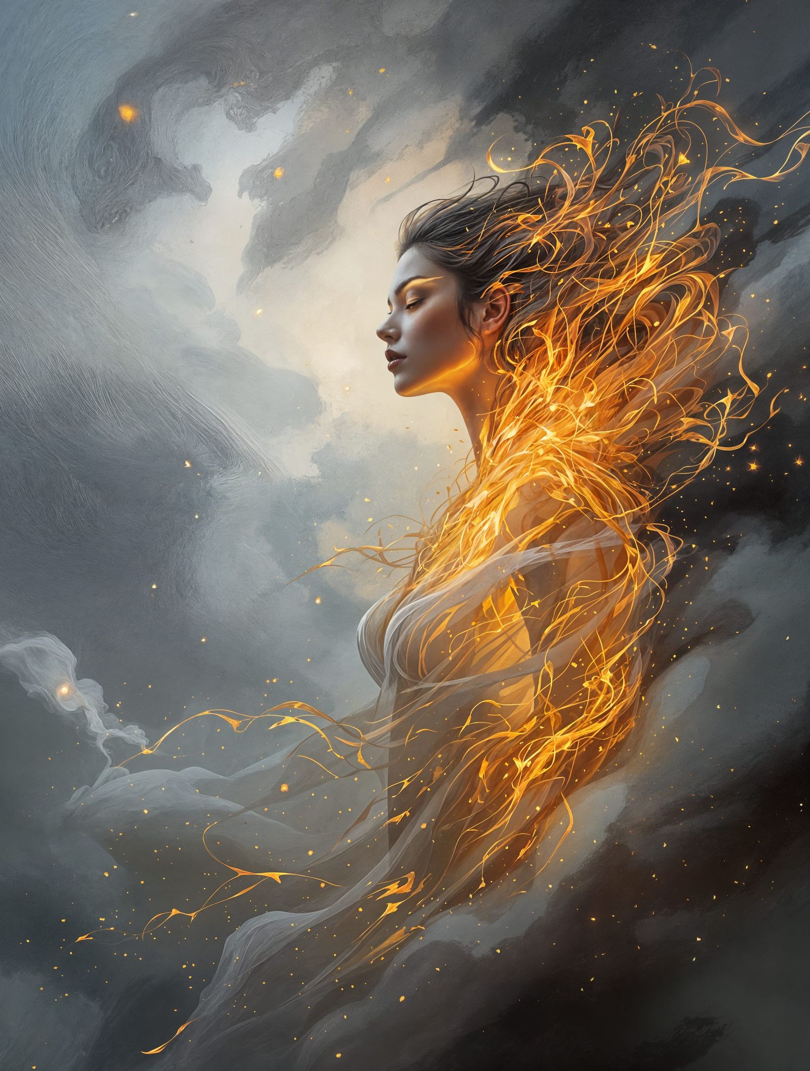 Ethereal Goddess of Blazing Skies